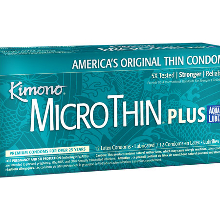 Kimono Microthin W/aqua Lube 12pk