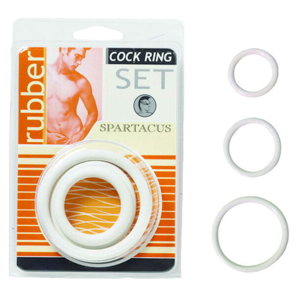 Soft Cock Ring Set White