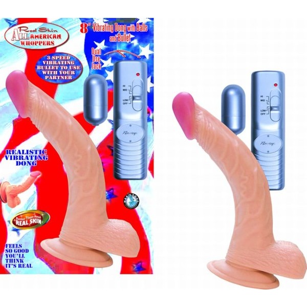 All American Whopper 8in Vib. Flesh
