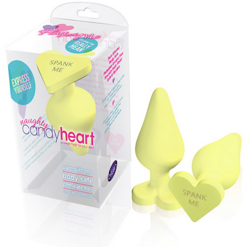 Naughty Candy Heart Spank Me Yellow