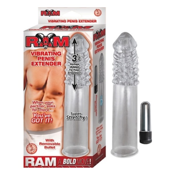 Ram Vibrating Penis Extender Clear