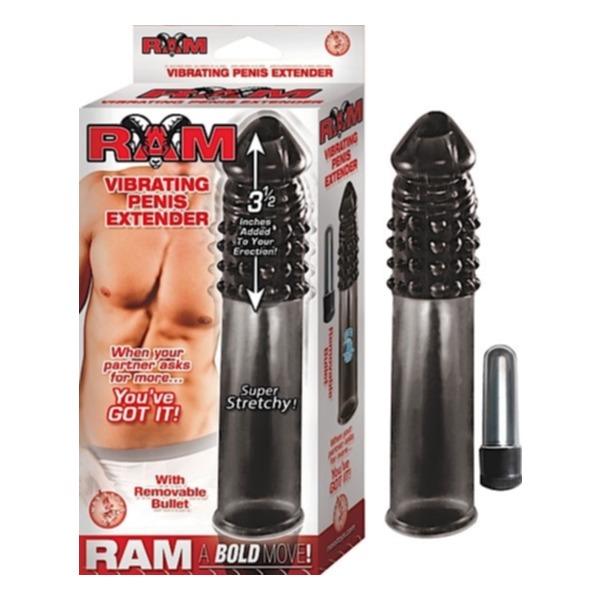 Ram Vibrating Penis Extension Smoke