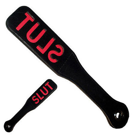 Leather Impressions Paddle 12in Slut