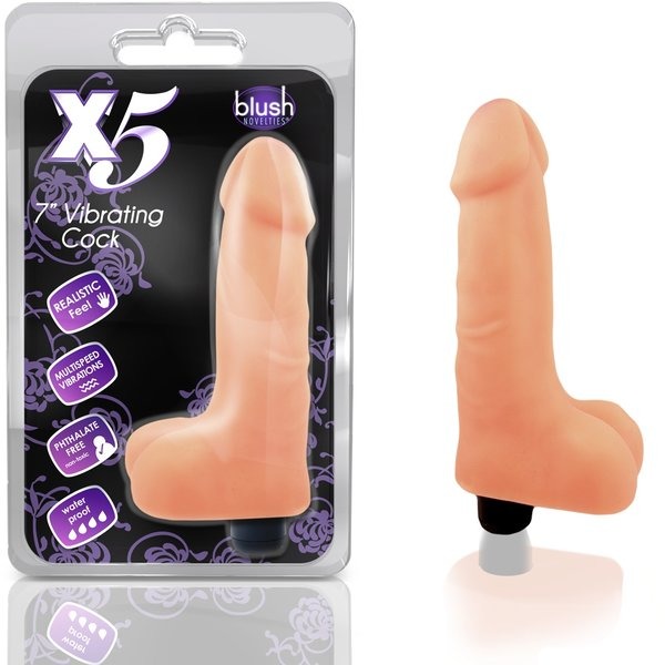 X5 7in Vib Cock Natural