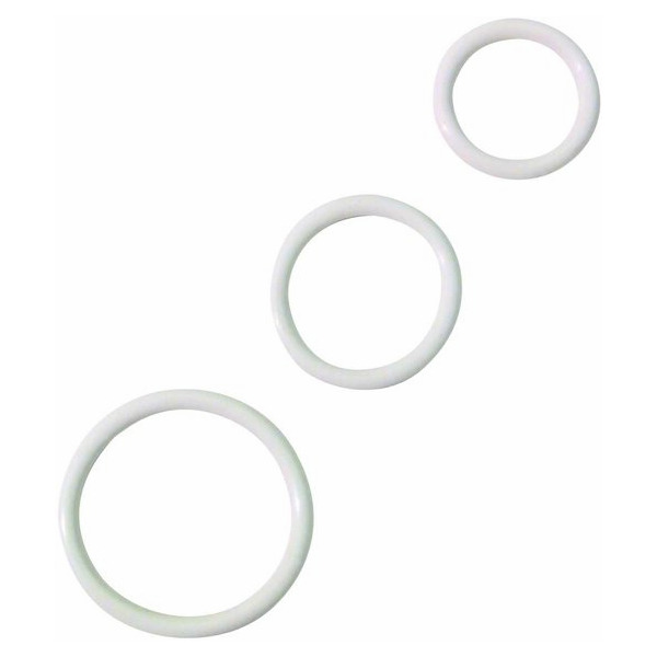 Soft Cock Ring Set White