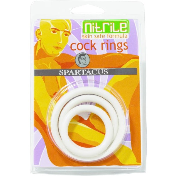 Nitrile Cock Ring Set-white