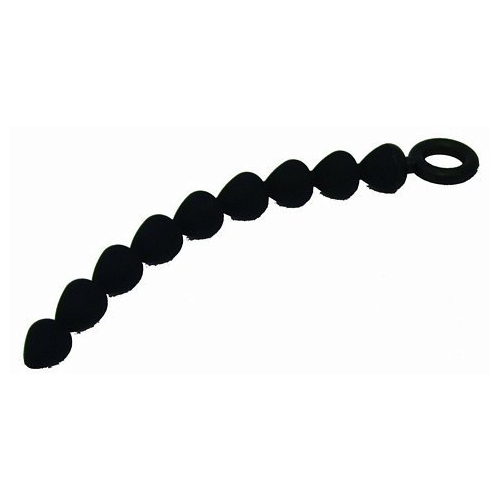 Sex & Mischief Silicone Anal Beads Black
