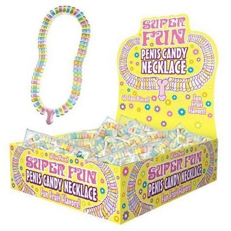 Candy Penis Necklace Display 24pc