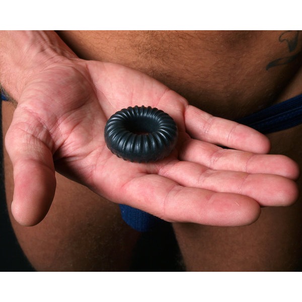 Ribbed Ring Ice Black