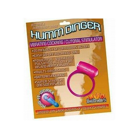 Humm Dinger Penis Ring Clit Stim Magenta