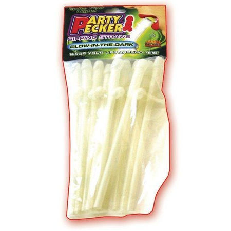 Party Pecker Sipping Straws-glow-10pk