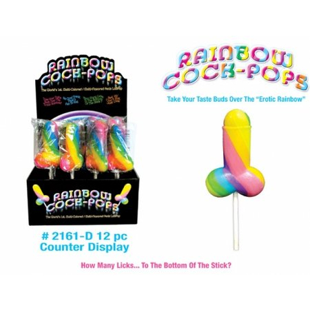 Rainbow Cock Pop 12pc Display
