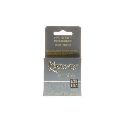 Kimono Microthin W/ Aqua Lube 3pk