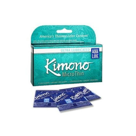 Kimono Microthin W/aqua Lube 12pk