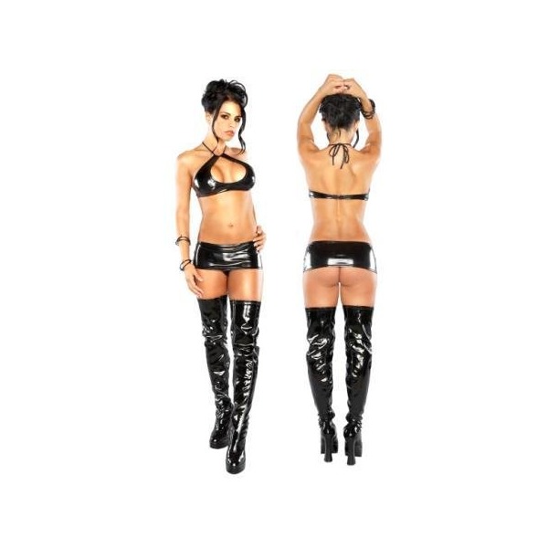 Halter Mini Skirt & G Black S/m(liquid Onyx)