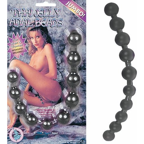 Thai Jelly Anal Beads-black