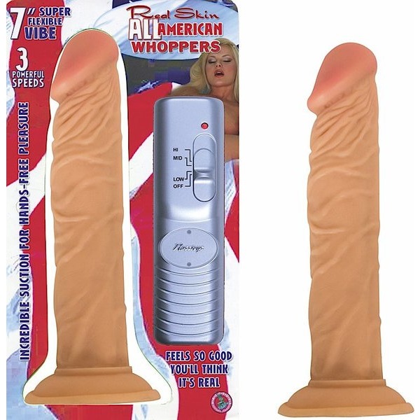 All American Whopper Vibrating 7in Flesh
