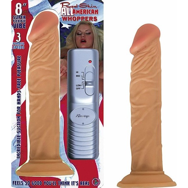 All American Whopper Vibrating 8in Flesh