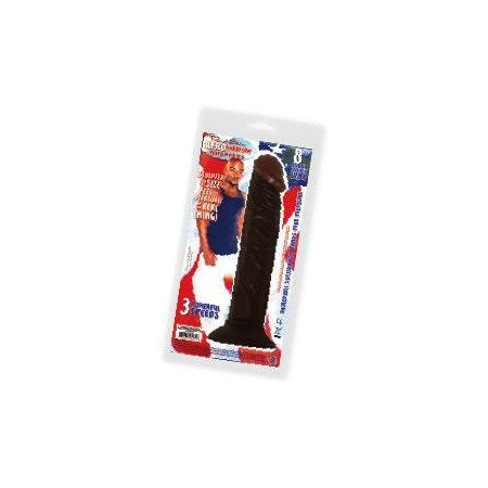 Afro American Whopper Vibrating 8in Brown