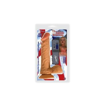 All American Whopper W/balls Vibrating 8in Flesh