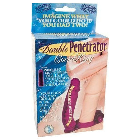 Double Penetrator Cockring Purple