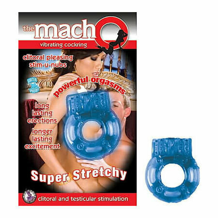 Macho Vibrating Cockring Blue