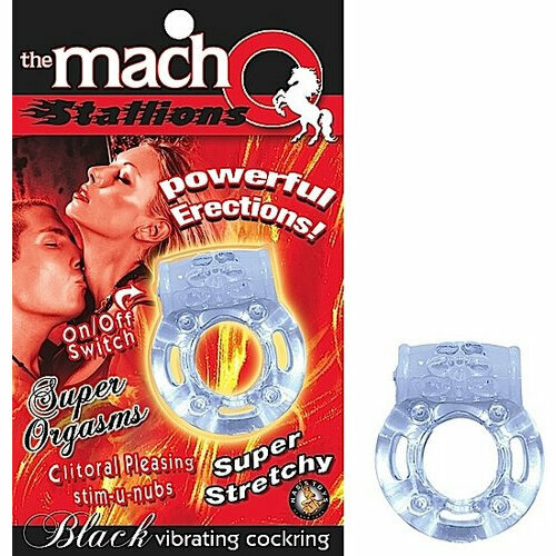 Macho Stallions Cockring Black Vib.