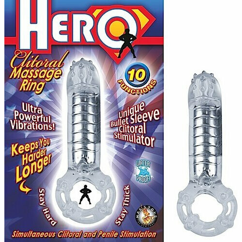 Hero Cockring & Clit Massager Clear