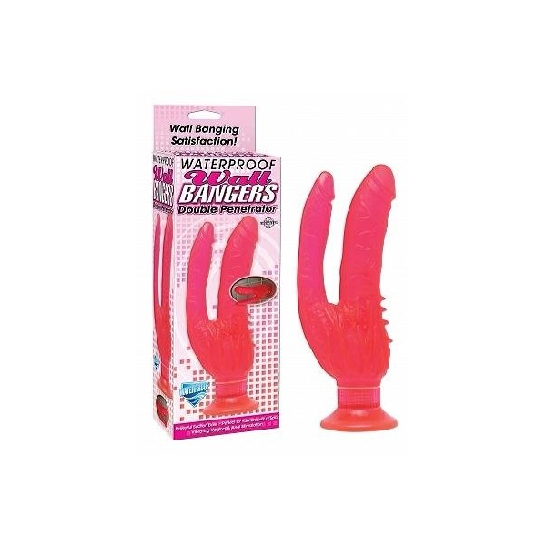 Waterproof Double Penetrator Wall Banger Pink