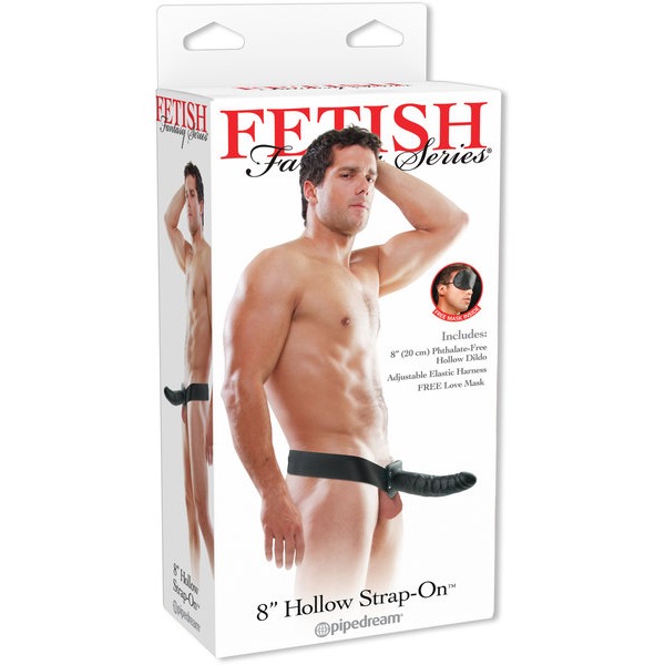 Fetish Fantasy 8in Hollow Strap On Black