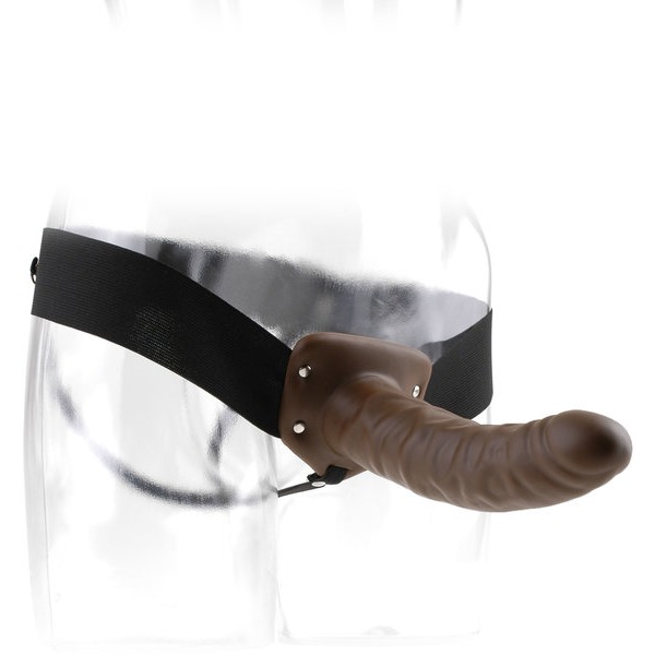 Fetish Fantasy 8in Hollow Strap On Brown