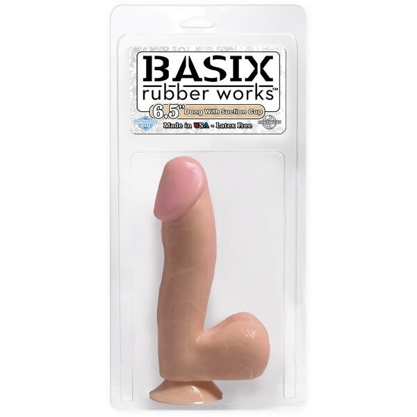 Basix Rubber Works 6.5in Flesh Dong W/suction Cup