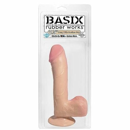 Basix Rubber Works 7.5in Dong W/ Suction Cup