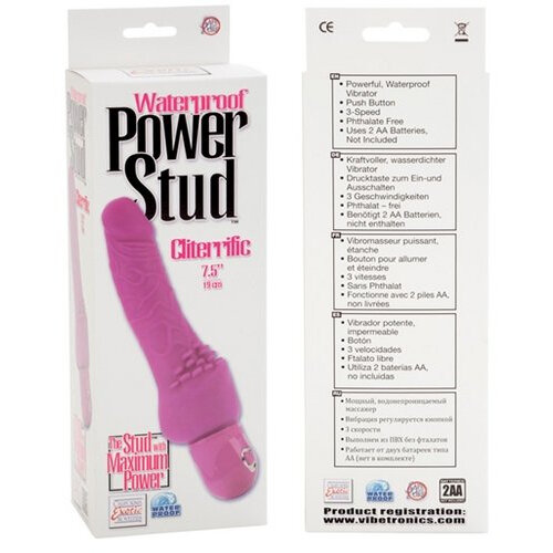 Power Stud Clitterific Pink