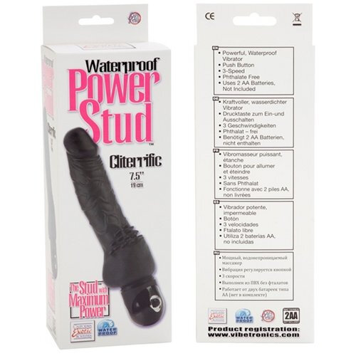 Power Stud Clitterific Waterproof Black