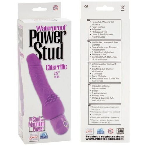 Power Stud Clitterific Waterproof Purple