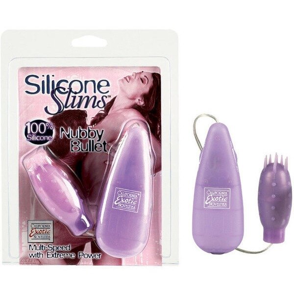 Silicone Slims Nubby bullet Purple