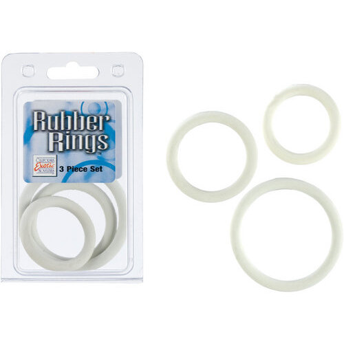 Rubber Ring White 3pc Set
