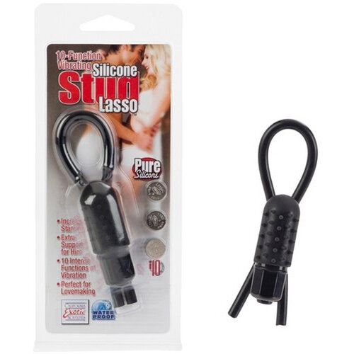Stud Lasso Vibrating Silicone Black