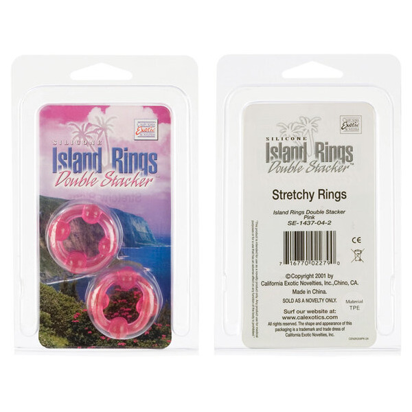 Island Rings Double Stackers- Pink