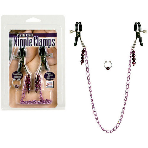 Nipple Clamps Purple Chain