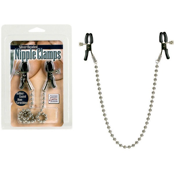 Nipple Clamps Silver Beaded