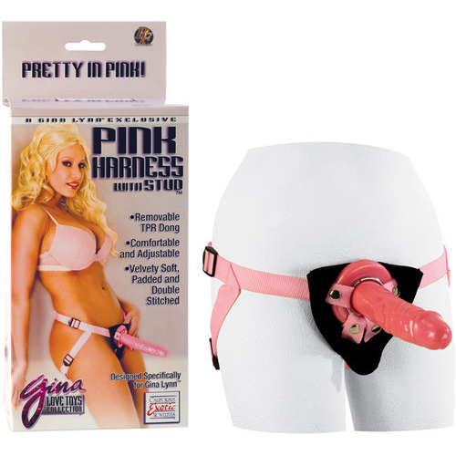 Shanes World Pink Harness W/stud