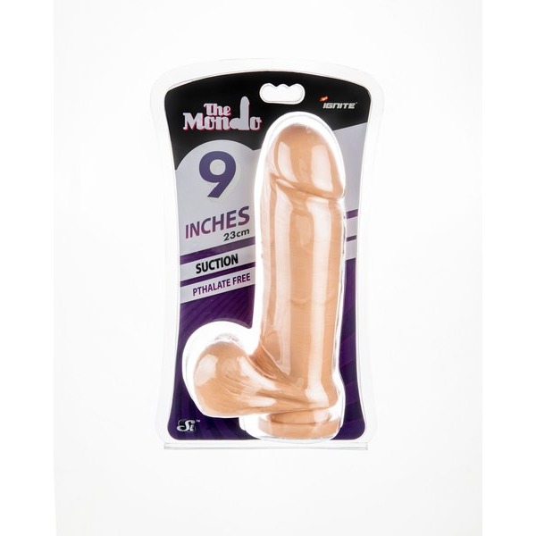 Ignite Thick Cock W/balls 9in Suction Flesh