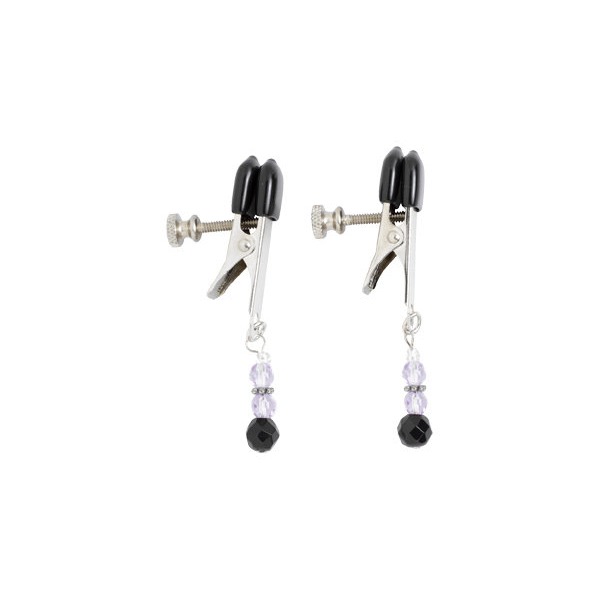 Broad Tip Clamp W/purple Beads