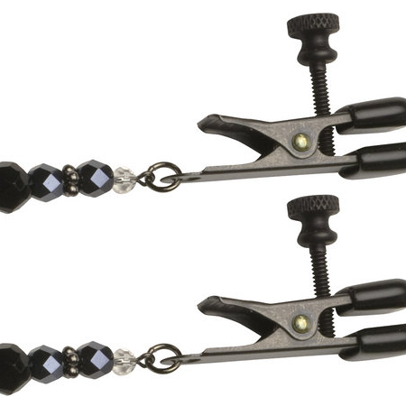 Clamp Black Broad Tip W/beads