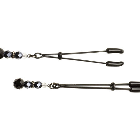 Black Tweezer Clamp Black W/beads