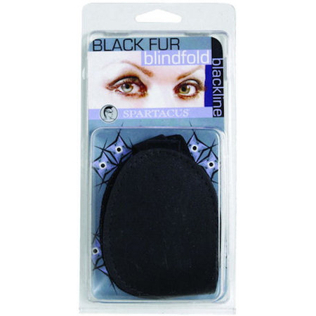 Fur Blindfold Black