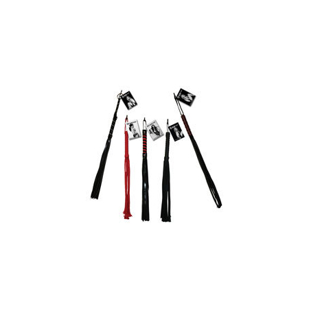 Sex & Mischief Red & Black Stripe Flogger