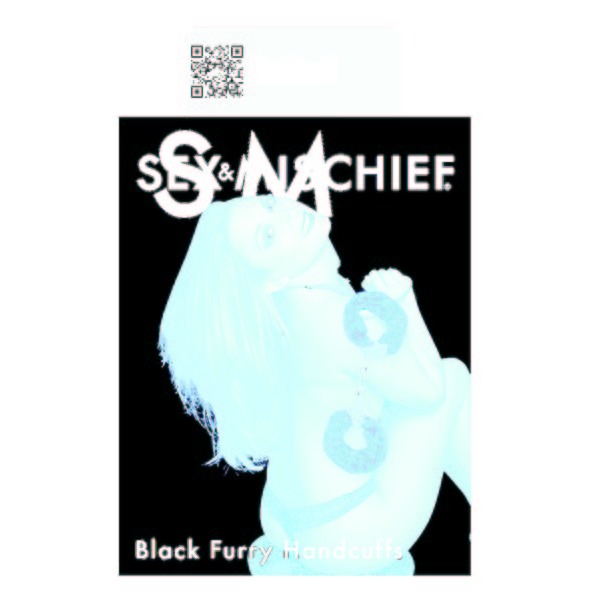 Sex & Mischief Furry Handcuffs Black